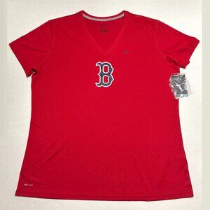 NWT Nike Women's Boston Red Sox Dri-FIT V-neck T-shirt